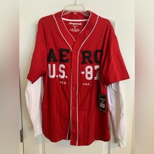 Aeropostale young men’s XL NEW with tags red/white Jersey  - could be unisex.